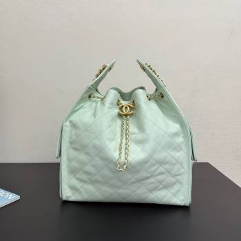 Chanel 25 Grained Calfskin Medium Handbag AS5311 Light Green 2025 0811 (yezi-2508110060)