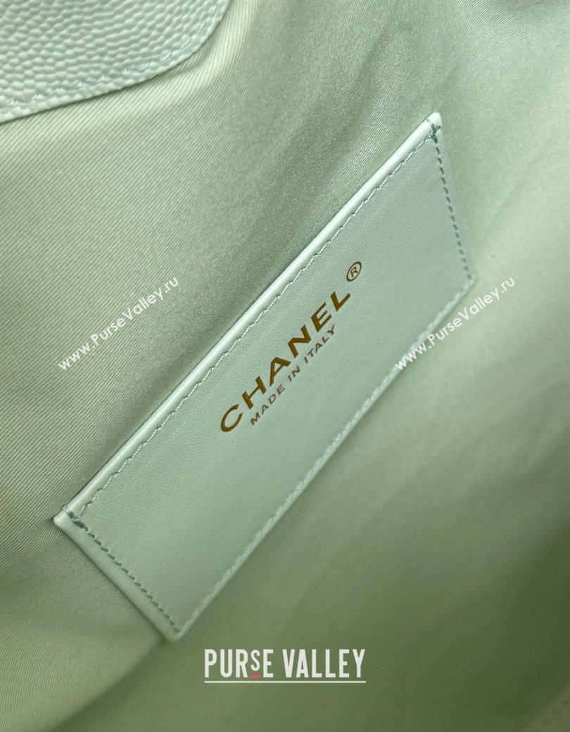 Chanel 25 Grained Calfskin Medium Handbag AS5311 Light Green 2025 0811 (yezi-2508110060)