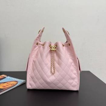 Chanel 25 Grained Calfskin Medium Handbag AS5311 Light Pink 2025 0811 (yezi-2508110061)