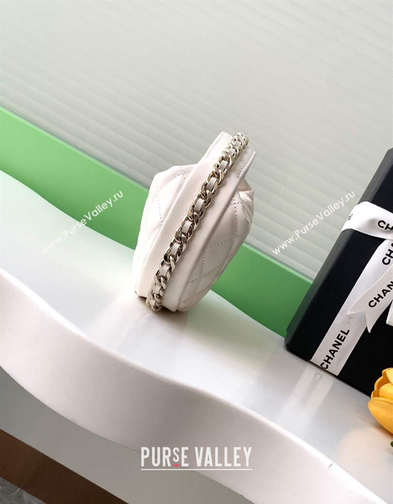 Chanel Lambskin Mini Pouch White 2025 AP3095 (yezi-250812074)