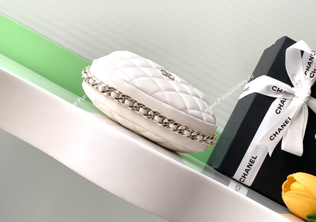 Chanel Lambskin Mini Pouch White 2025 AP3095 (yezi-250812074)