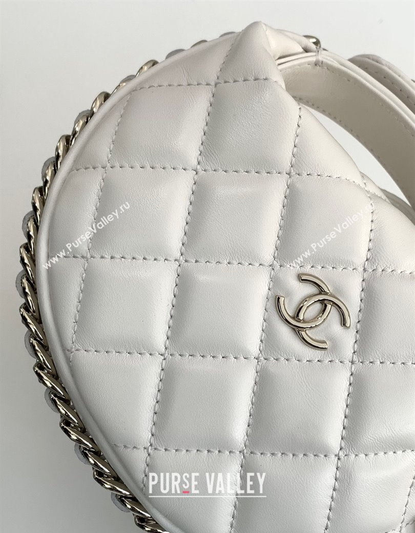 Chanel Lambskin Mini Pouch White 2025 AP3095 (yezi-250812074)