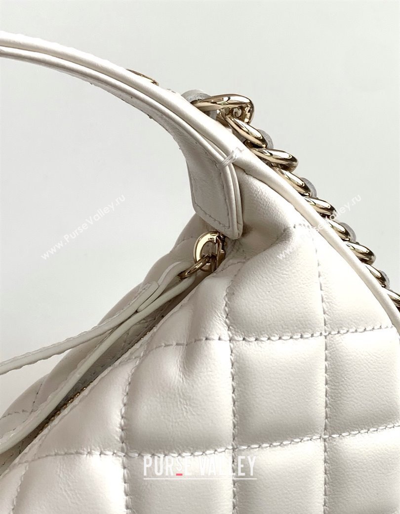 Chanel Lambskin Mini Pouch White 2025 AP3095 (yezi-250812074)