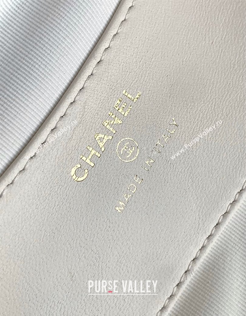 Chanel Lambskin Mini Pouch White 2025 AP3095 (yezi-250812074)