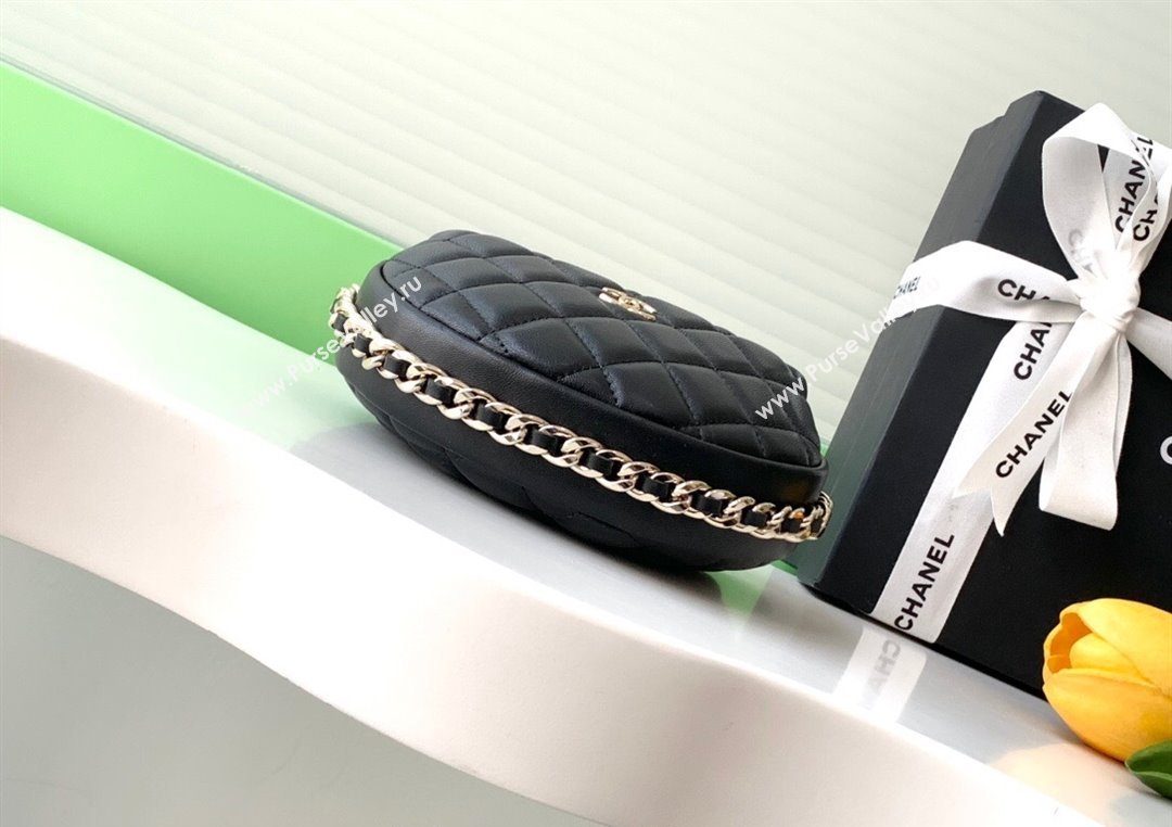 Chanel Lambskin Mini Pouch Black 2025 AP3095 (yezi-250812075)