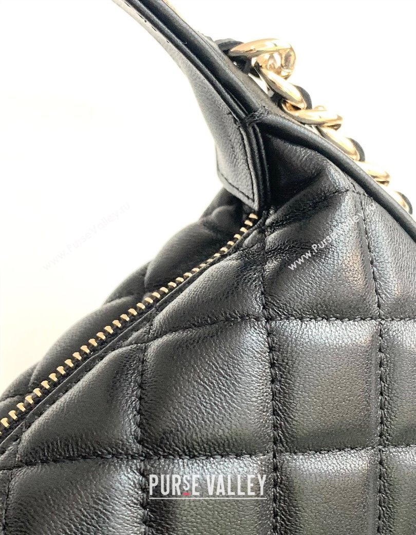 Chanel Lambskin Mini Pouch Black 2025 AP3095 (yezi-250812075)