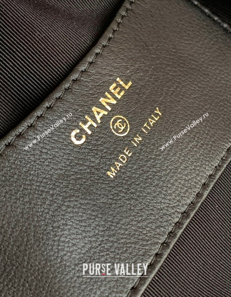 Chanel Lambskin Mini Pouch Black 2025 AP3095 (yezi-250812075)