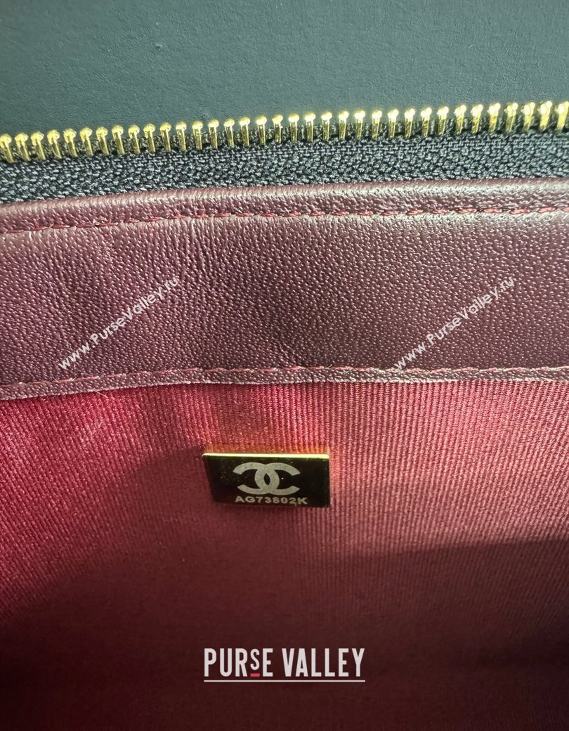 Chanel Grained Calfskin Pouch Black 2025 AP4471 (yezi-250812078)