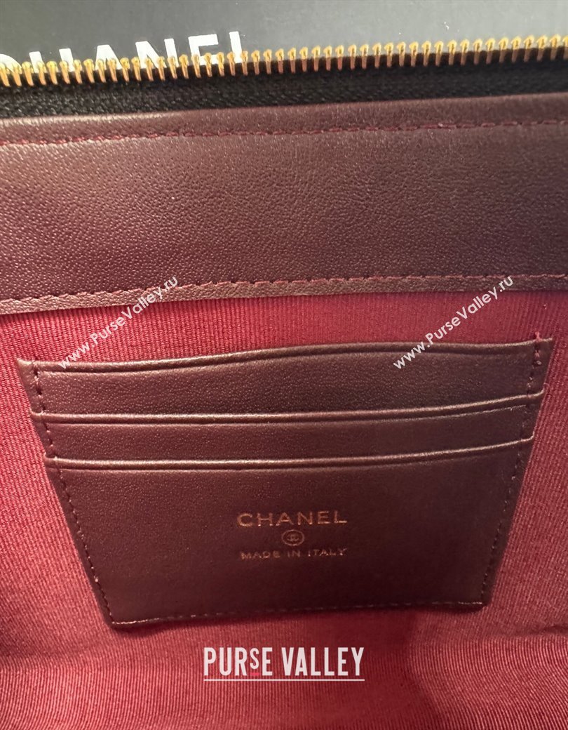 Chanel Grained Calfskin Pouch Black 2025 AP4471 (yezi-250812078)