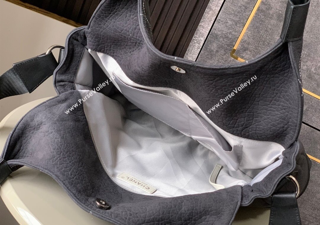 Chanel Grained Nubuck Shopping Bag Black 2025 CH081203 (yezi-250812080)