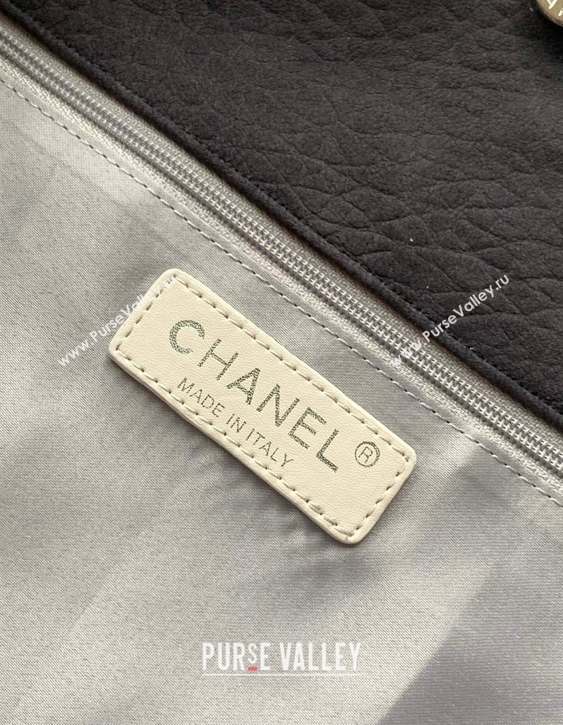 Chanel Grained Nubuck Shopping Bag Black 2025 CH081203 (yezi-250812080)
