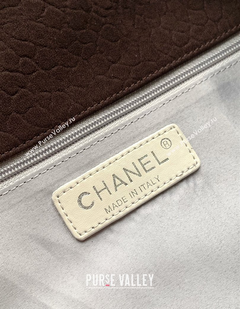 Chanel Grained Nubuck Shopping Bag Brown 2025 CH081203 (yezi-250812081)