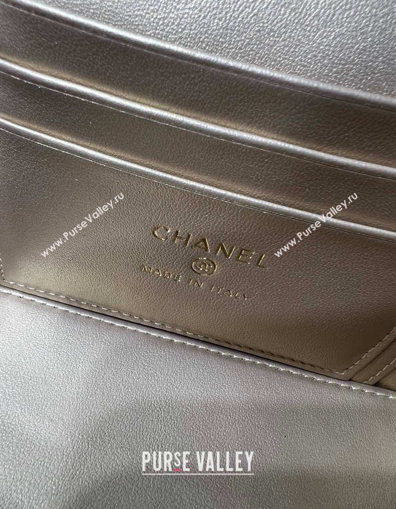 Chanel Shiny Calfskin Large Vanity with Ball Chain White 2025 AP3651 (yezi-250812099)