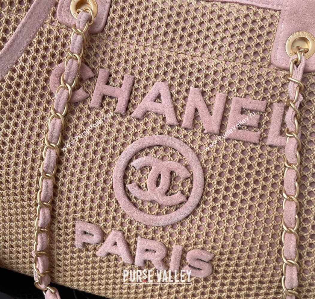 Chanel Deauville Coco Beach Large Shopping Bag Brown/Pink 2025 A66941 (yezi-250812034)