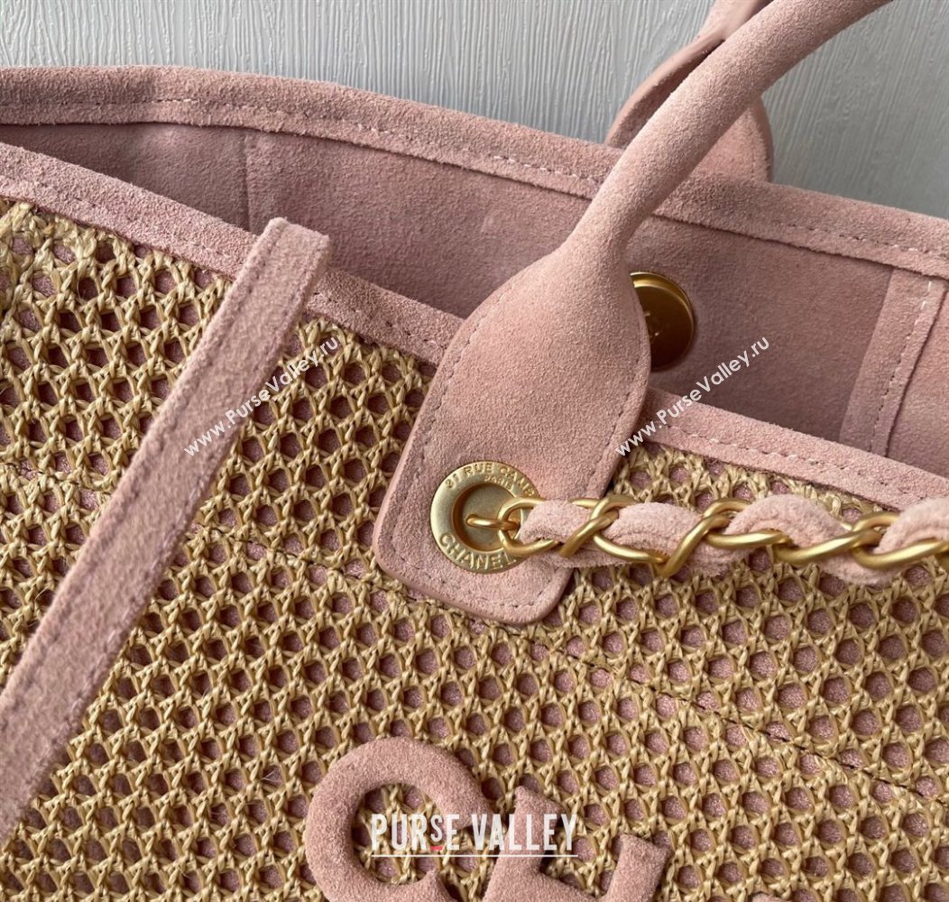 Chanel Deauville Coco Beach Large Shopping Bag Brown/Pink 2025 A66941 (yezi-250812034)
