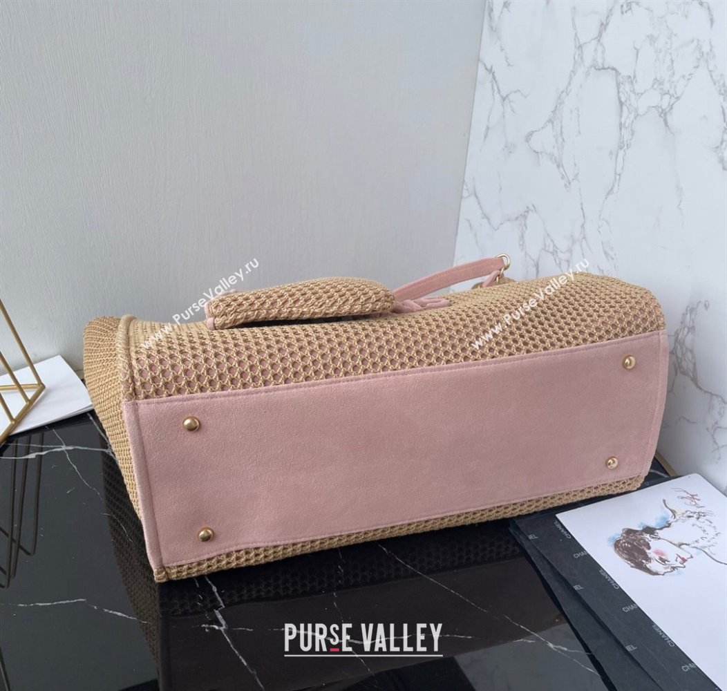 Chanel Deauville Coco Beach Large Shopping Bag Brown/Pink 2025 A66941 (yezi-250812034)