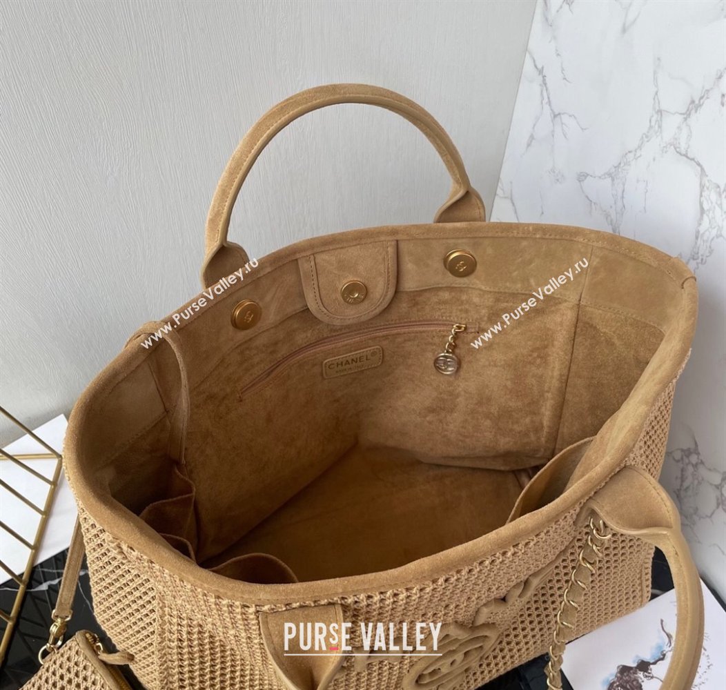 Chanel Deauville Coco Beach Large Shopping Bag Beige/Brown 2025 A66941 (yezi-250812035)