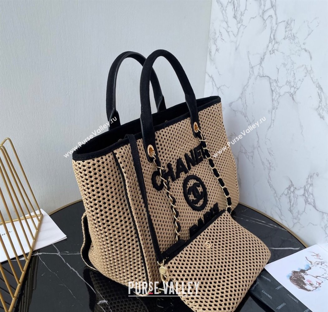 Chanel Deauville Coco Beach Medium Shopping Bag Black 2025 AS3351 (yezi-250812036)