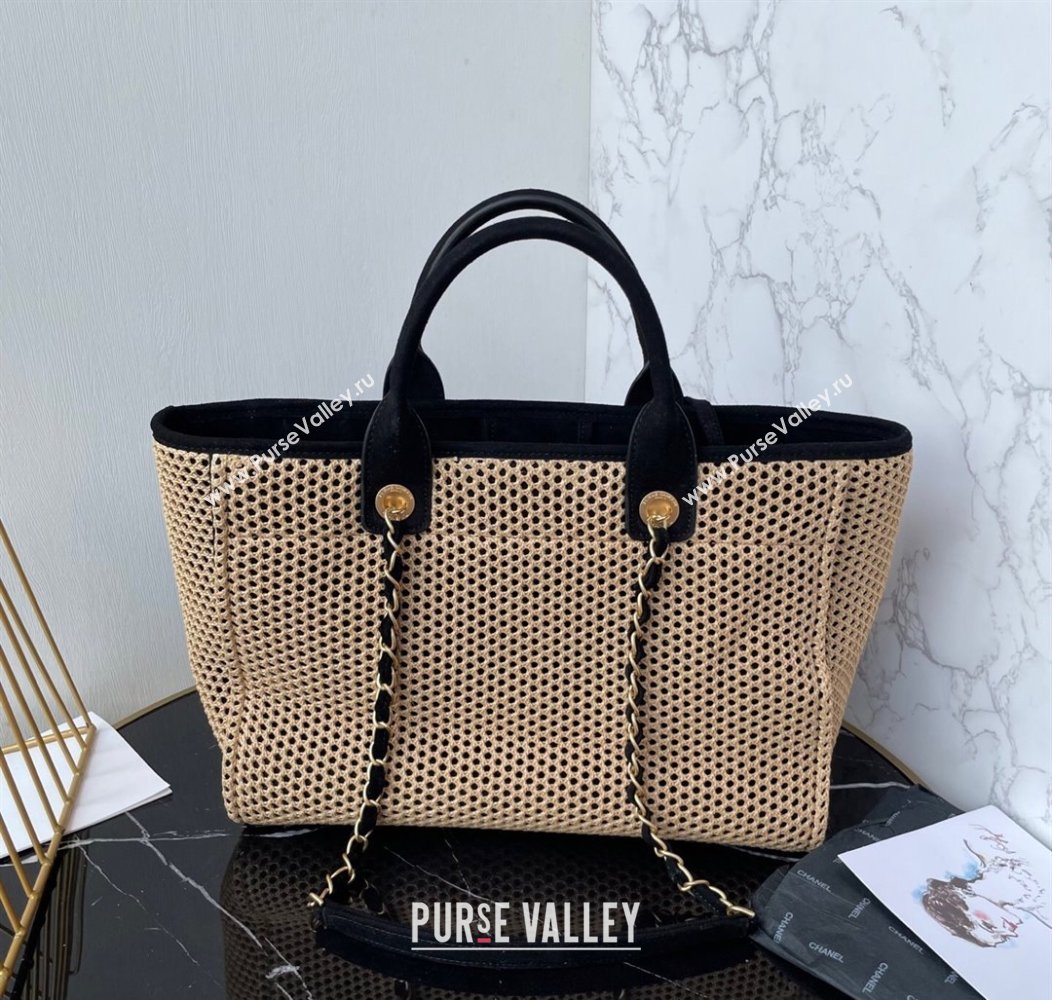 Chanel Deauville Coco Beach Medium Shopping Bag Black 2025 AS3351 (yezi-250812036)