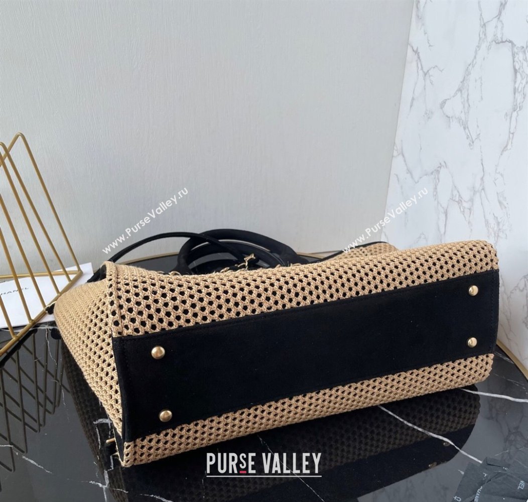 Chanel Deauville Coco Beach Medium Shopping Bag Black 2025 AS3351 (yezi-250812036)