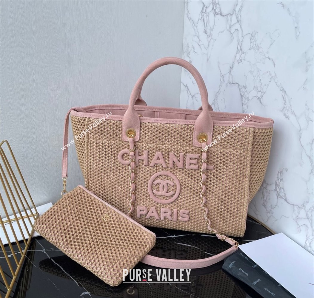 Chanel Deauville Coco Beach Medium Shopping Bag Pink 2025 AS3351 (yezi-250812037)