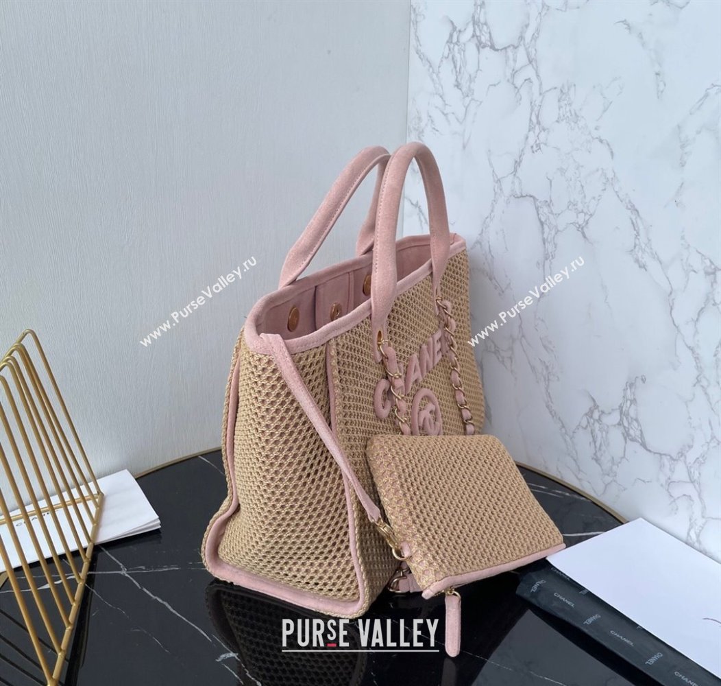 Chanel Deauville Coco Beach Medium Shopping Bag Pink 2025 AS3351 (yezi-250812037)
