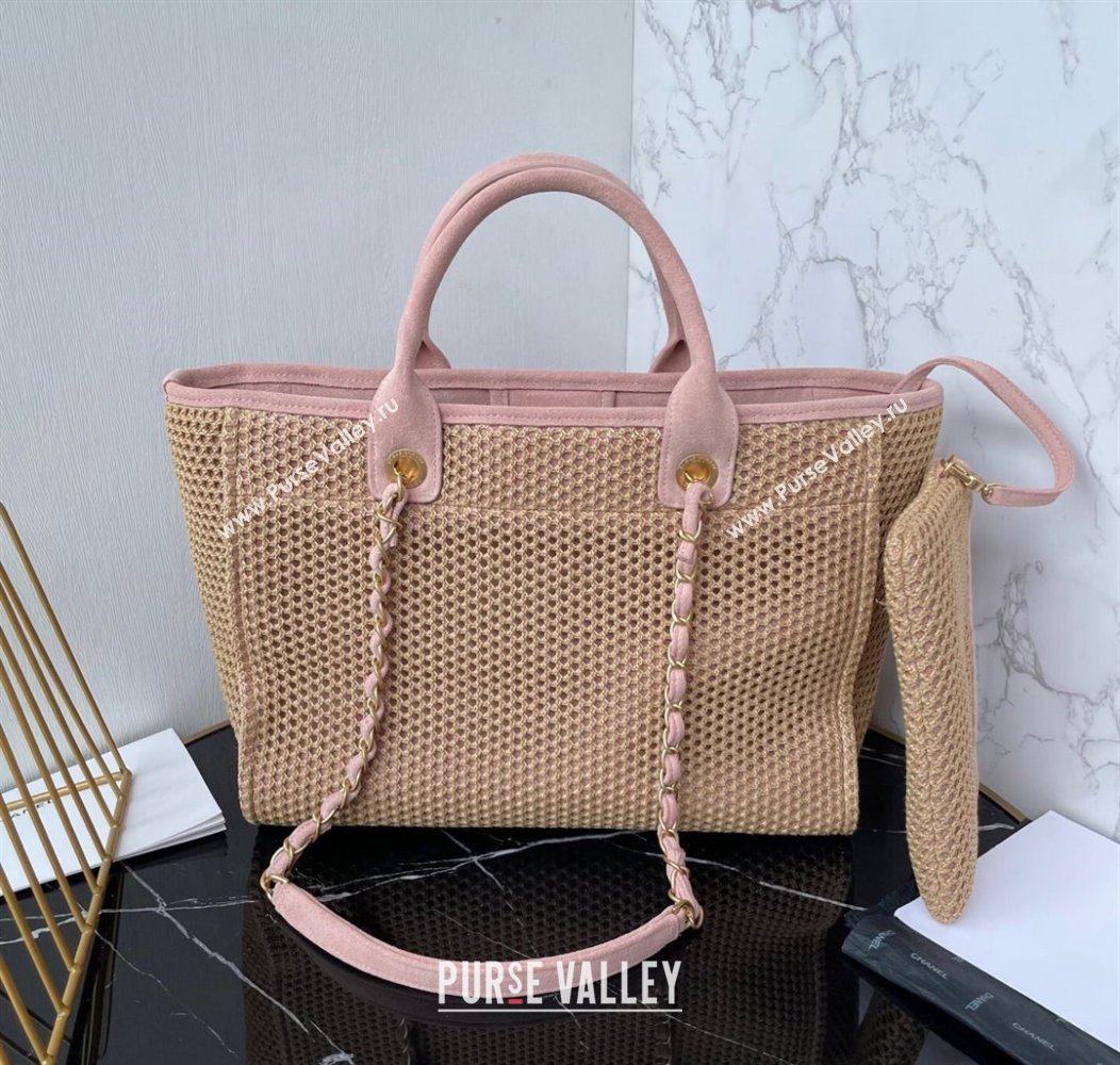 Chanel Deauville Coco Beach Medium Shopping Bag Pink 2025 AS3351 (yezi-250812037)