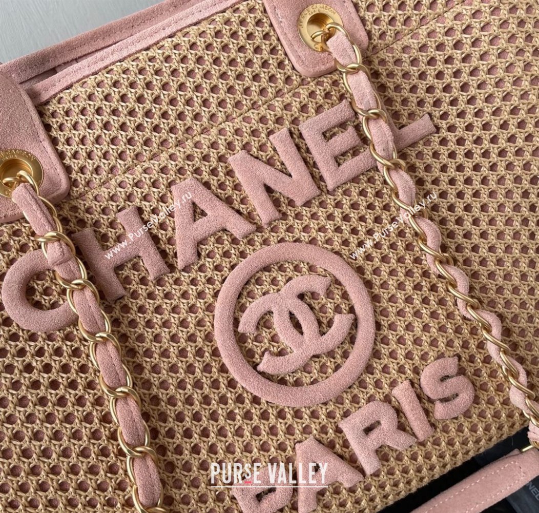 Chanel Deauville Coco Beach Medium Shopping Bag Pink 2025 AS3351 (yezi-250812037)
