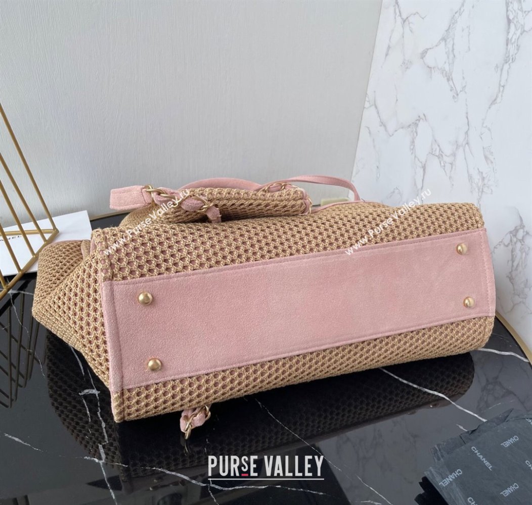 Chanel Deauville Coco Beach Medium Shopping Bag Pink 2025 AS3351 (yezi-250812037)