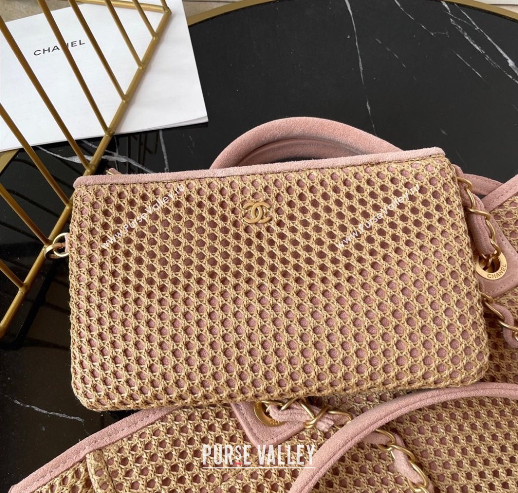 Chanel Deauville Coco Beach Medium Shopping Bag Pink 2025 AS3351 (yezi-250812037)