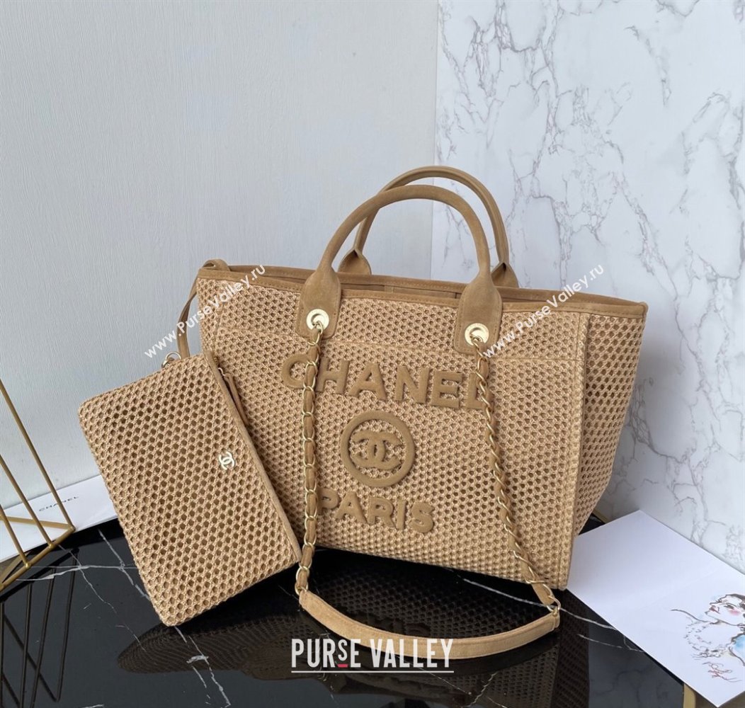 Chanel Deauville Coco Beach Medium Shopping Bag Beige 2025 AS3351 (yezi-250812038)