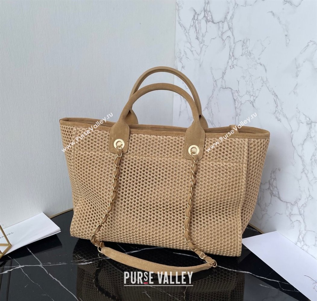 Chanel Deauville Coco Beach Medium Shopping Bag Beige 2025 AS3351 (yezi-250812038)