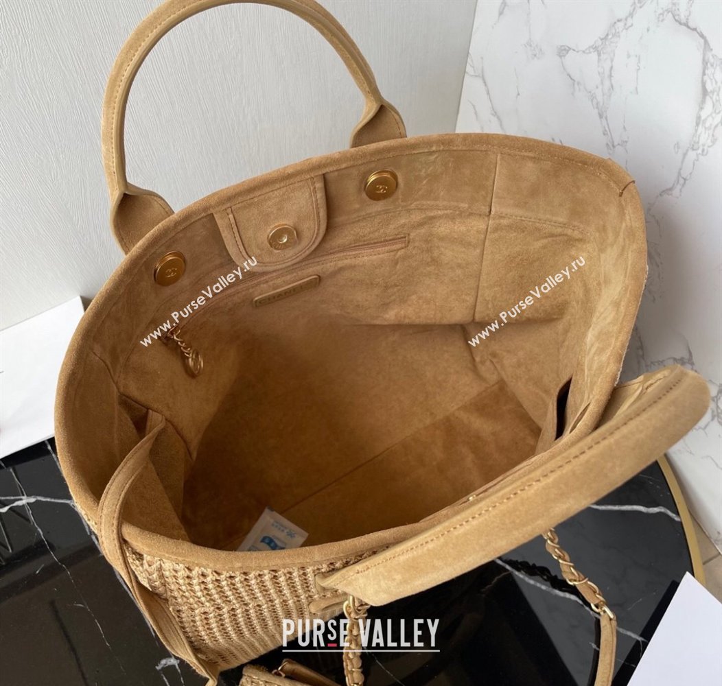 Chanel Deauville Coco Beach Medium Shopping Bag Beige 2025 AS3351 (yezi-250812038)