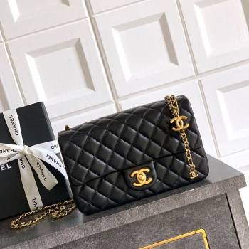 Chanel Shiny Lambskin Leather Flap Bag with CC Chain AS5756 Black 2025 (yezi-2508110097)
