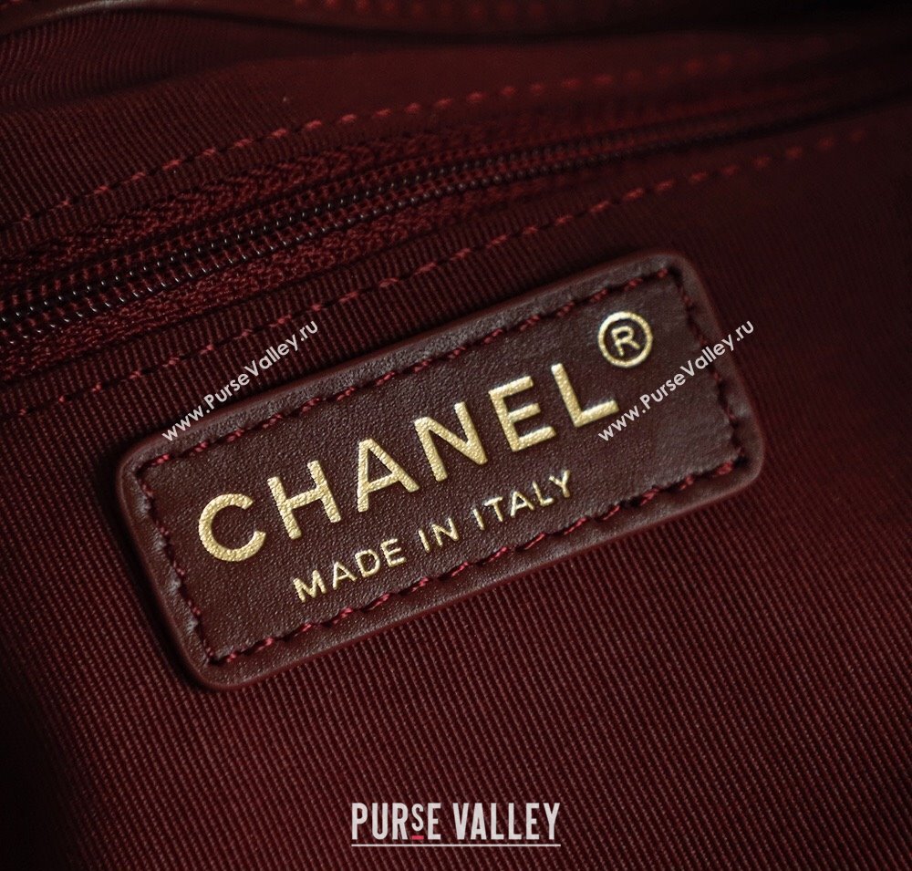 Chanel Quilted Suede Hobo Shopping Bag Red 2025/26C CH081201 (yezi-250812001)