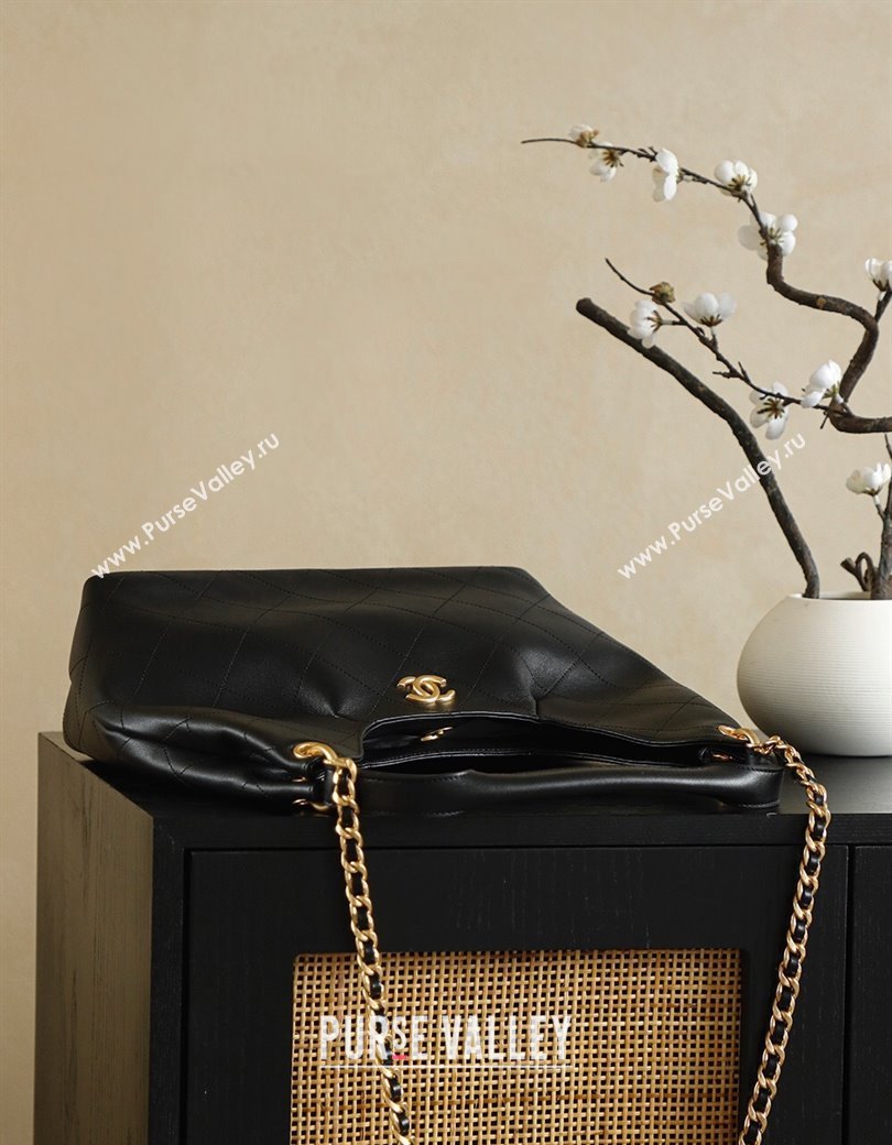 Chanel Quilted Calfskin Hobo Shopping Bag Black 2025/26C CH081201 (yezi-250812002)