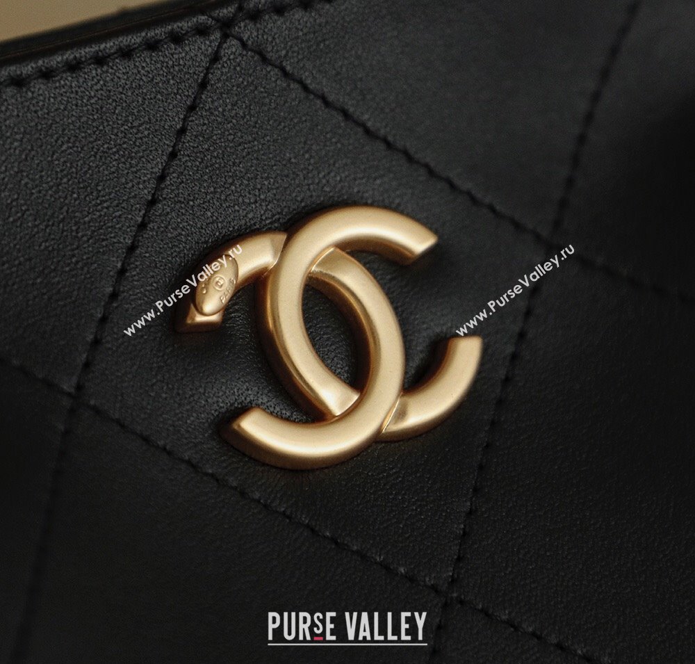 Chanel Quilted Calfskin Hobo Shopping Bag Black 2025/26C CH081201 (yezi-250812002)