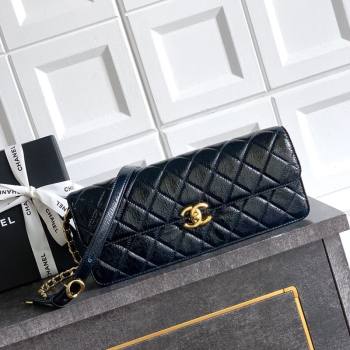 Chanel Patent Lambskin Large Flap Bag AS5642 Blue 2025 (yezi-250812007)