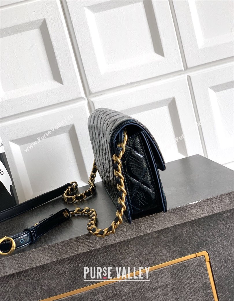 Chanel Patent Lambskin Large Flap Bag AS5642 Blue 2025 (yezi-250812007)