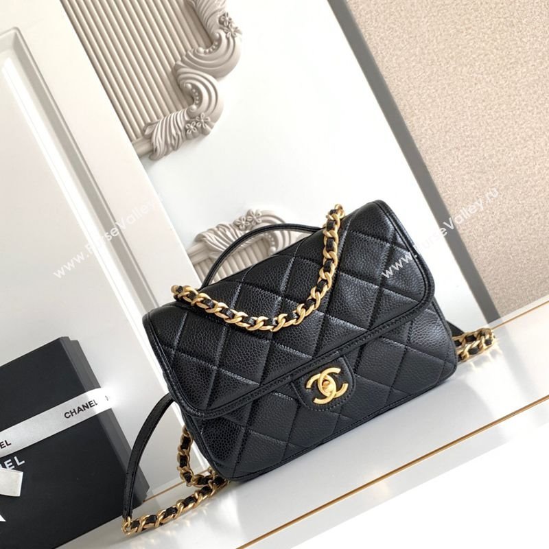Chanel Grained Shiny Calfskin Backpack bag AS5347 Black 2025 (yezi-250812022)