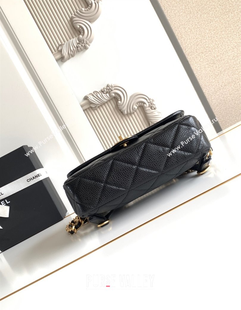 Chanel Grained Shiny Calfskin Backpack bag AS5347 Black 2025 (yezi-250812022)