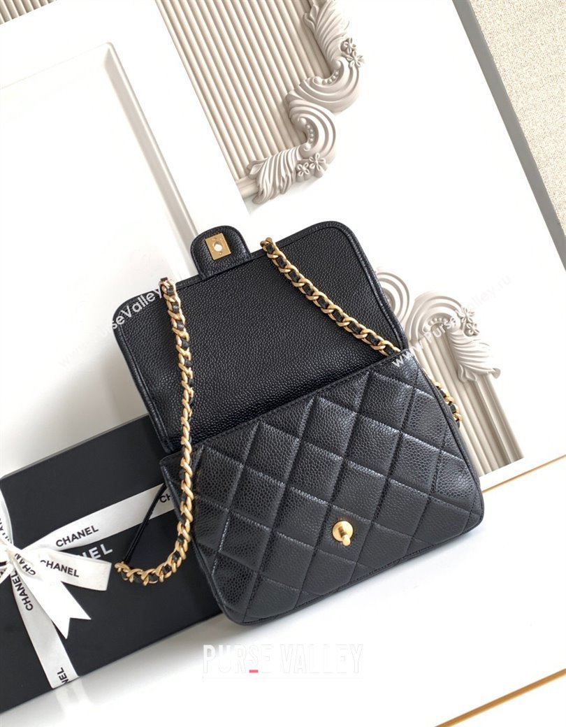 Chanel Grained Shiny Calfskin Backpack bag AS5347 Black 2025 (yezi-250812022)