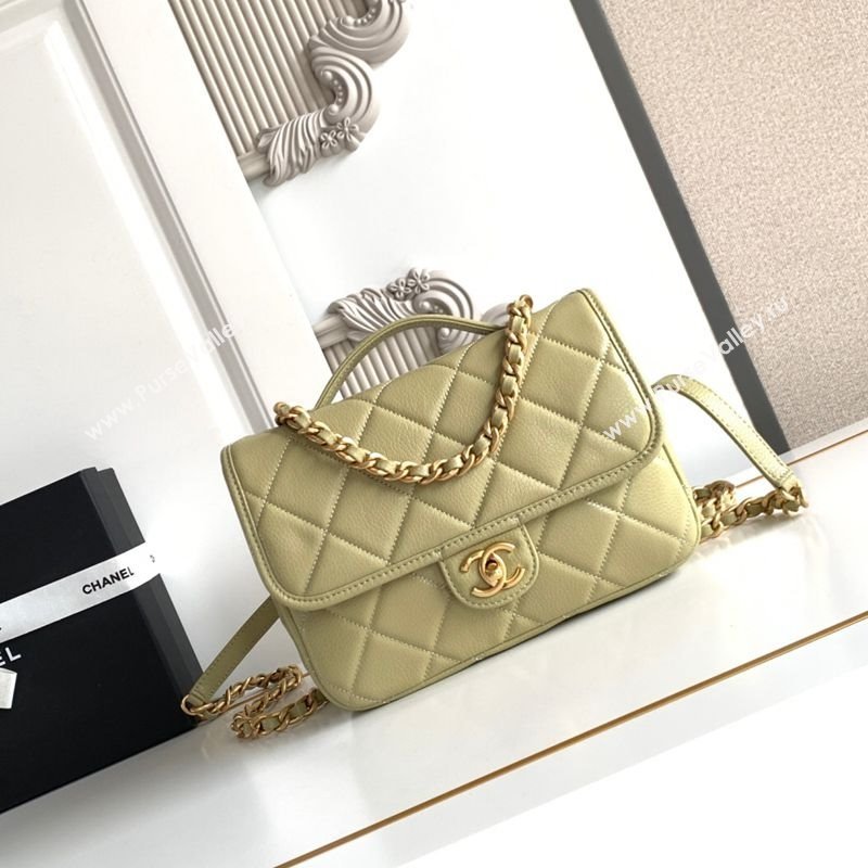 Chanel Grained Shiny Calfskin Backpack bag AS5347 Green 2025 (yezi-250812024)