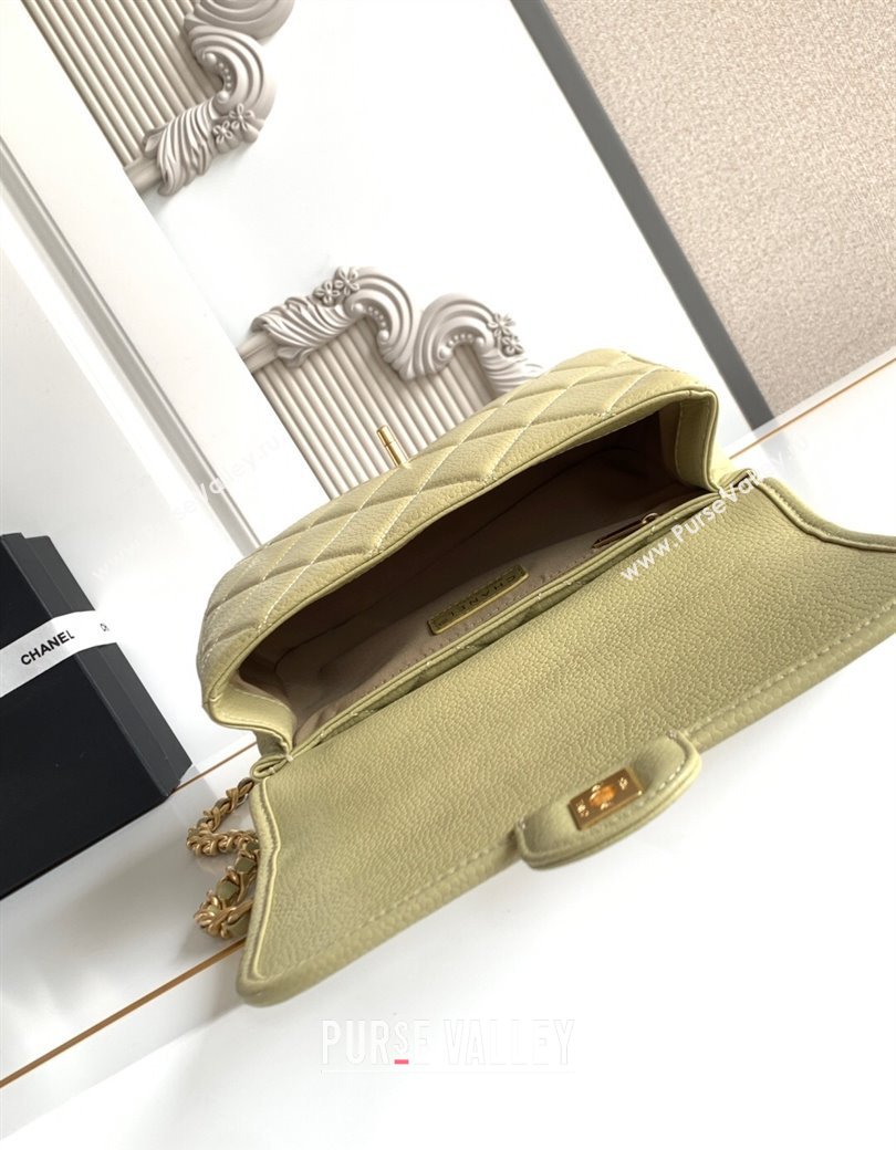 Chanel Grained Shiny Calfskin Backpack bag AS5347 Green 2025 (yezi-250812024)