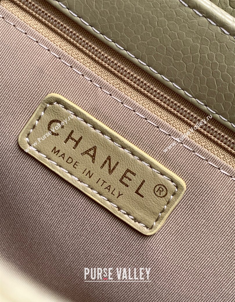 Chanel Grained Shiny Calfskin Backpack bag AS5347 Green 2025 (yezi-250812024)