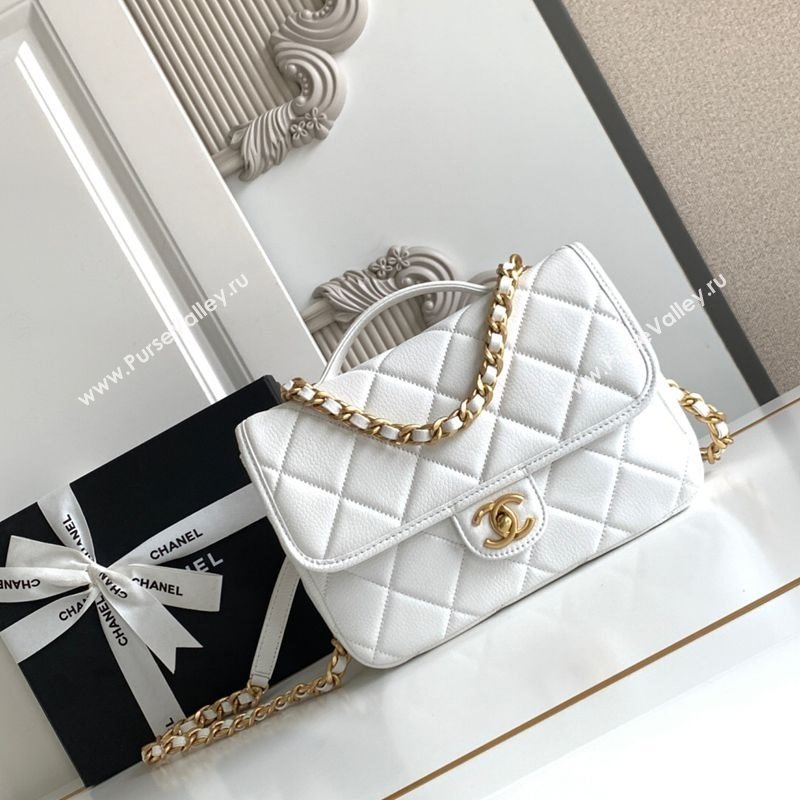 Chanel Grained Shiny Calfskin Backpack bag AS5347 White 2025 (yezi-250812025)