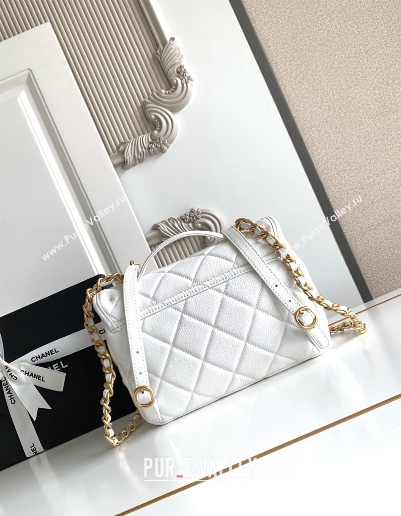 Chanel Grained Shiny Calfskin Backpack bag AS5347 White 2025 (yezi-250812025)