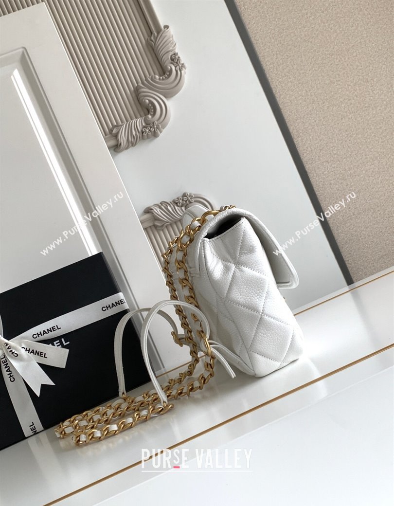 Chanel Grained Shiny Calfskin Backpack bag AS5347 White 2025 (yezi-250812025)