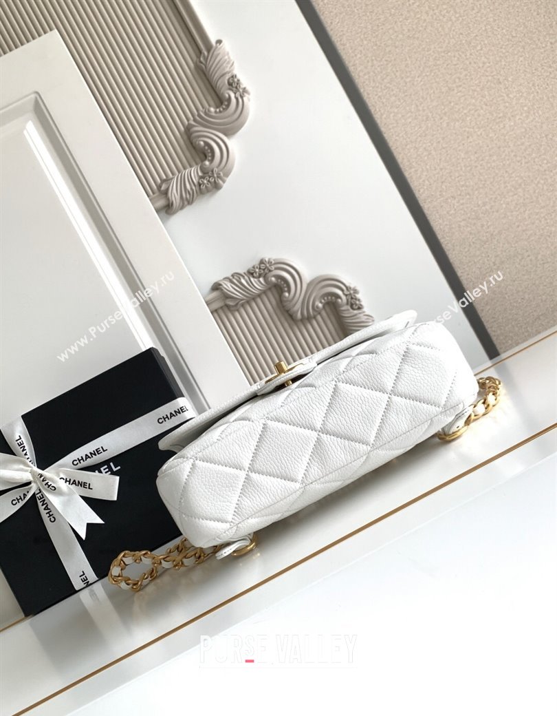 Chanel Grained Shiny Calfskin Backpack bag AS5347 White 2025 (yezi-250812025)
