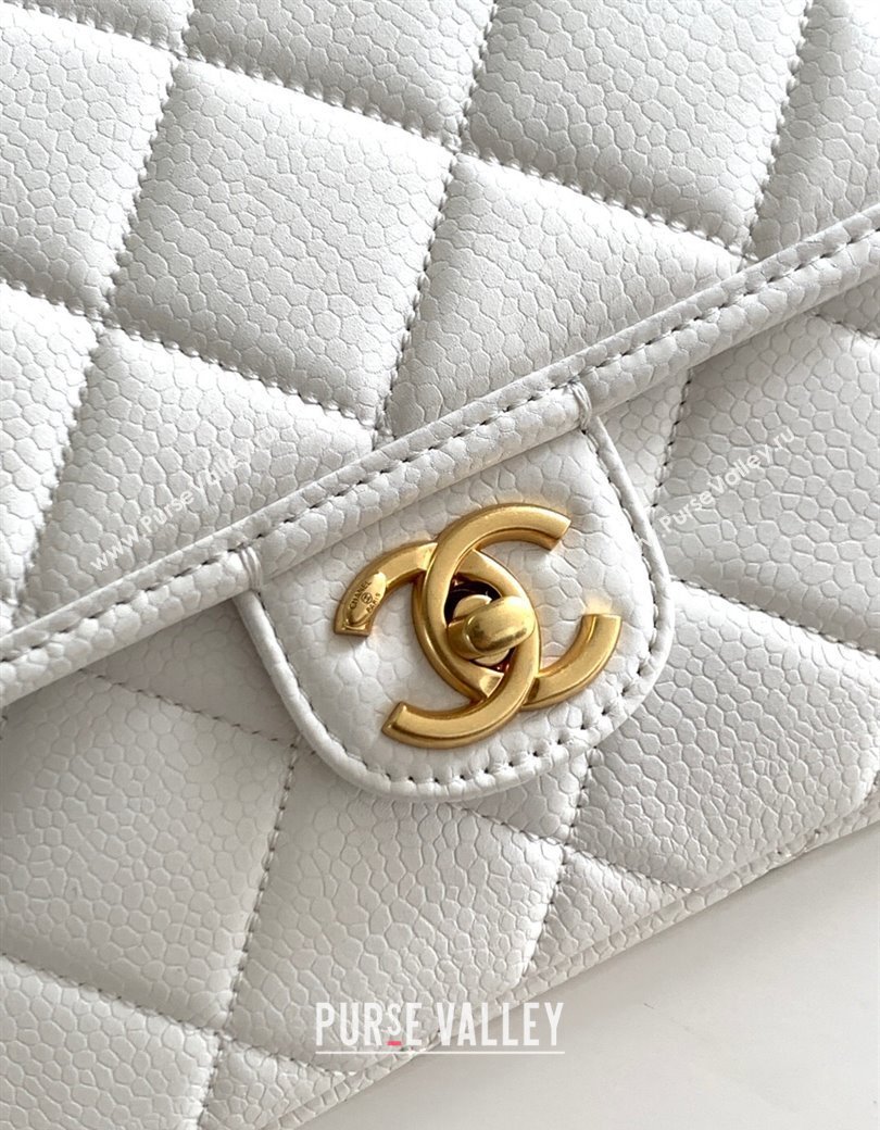 Chanel Grained Shiny Calfskin Backpack bag AS5347 White 2025 (yezi-250812025)